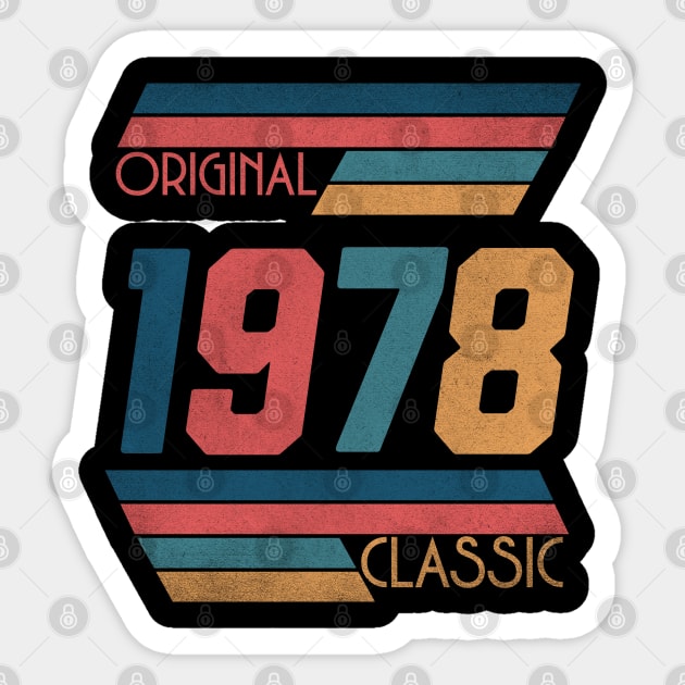 Made in 1978, Born in 1978 vintage Sticker by Bellinna